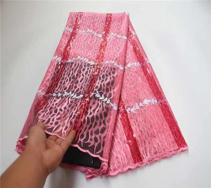 Африканская кружевная ткань 2019 Высококачественная французская сетчатая с