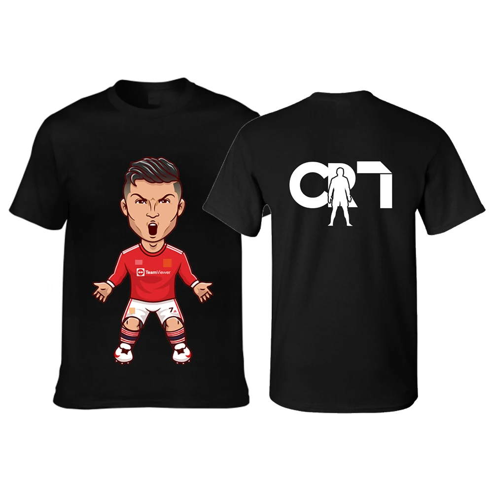 Футболка унисекс с коротким рукавом и 3D-принтом Криштиану Роналду | Мужская