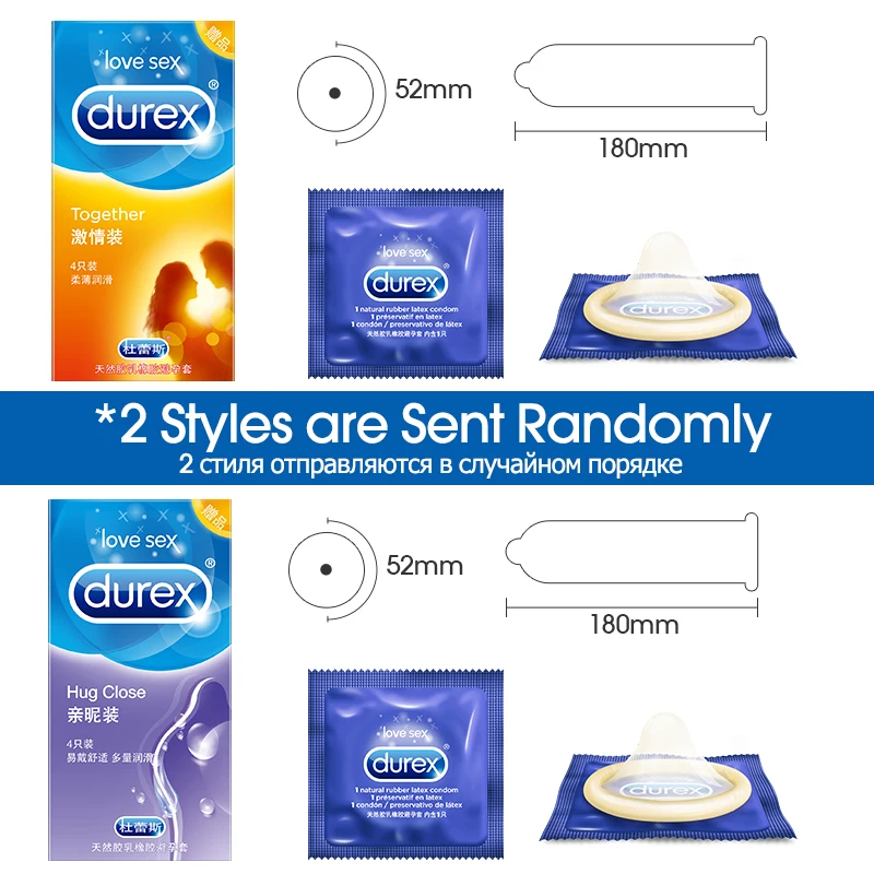 Презервативов Durex 4 типов ультра тонкий смазки натуральный каучук интимные
