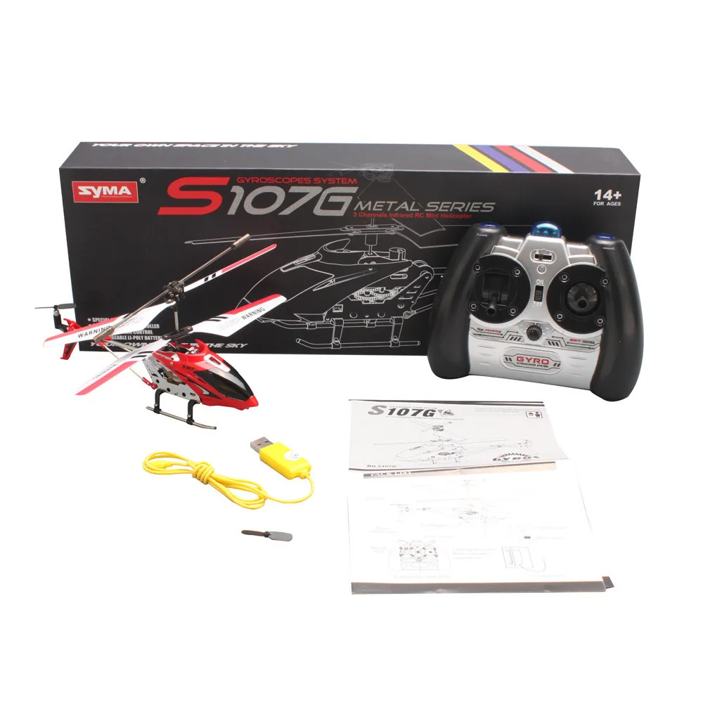 

Syma S107g Rc Helicopter 3.5ch Alloy Copter Quadcopter Built-in Gyro Helicopter Aircraft Flashing Light Toys Gift For Children