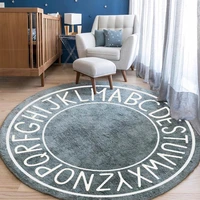 circular carpet english letters childrens room bedside rug living room home floor mat
