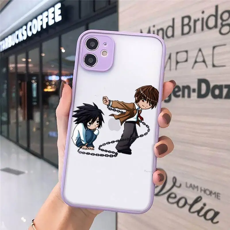 

Death Note Anime Ryuk kira Phone Cases matte transparent For iphone 7 8 11 12 plus mini x xs xr pro max cover