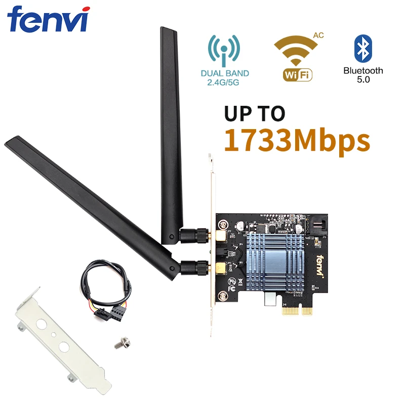 Настольный беспроводной PCI Express WiFi адаптер двухдиапазонный 1730 Мбит/с Bluetooth 5,0 MU-MIMO Windows 10 с Intel 9260 сетевая карта