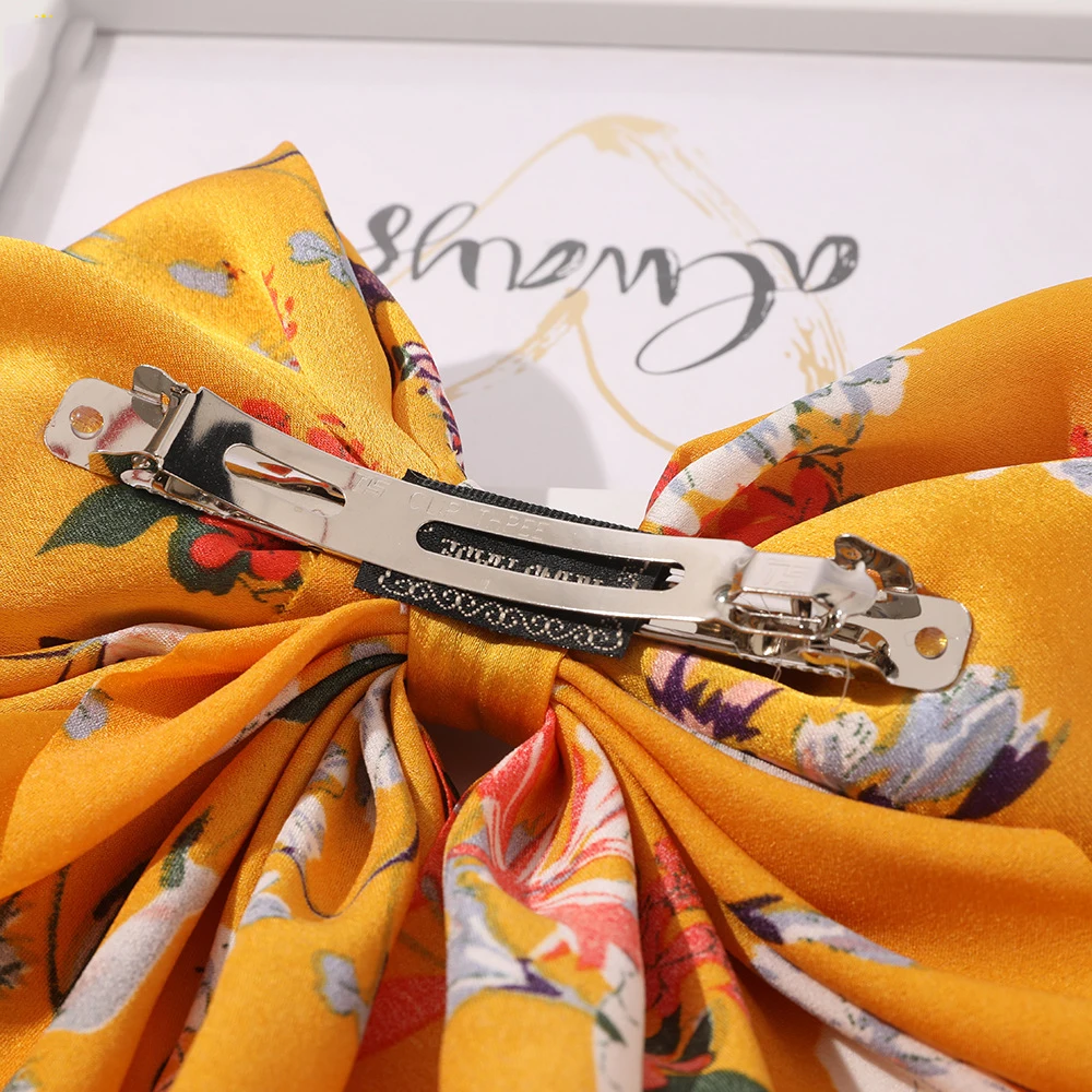 

Fashion Hair Bows Girl Hairpin for Bundle Women Snap Ponytail Hair Spring Clip Buckle Chiffon Butterflies Hair Accessories