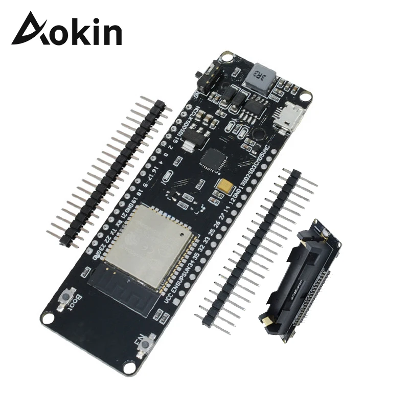 Умная плата Aokin ESP32 для WeMos esp32 модуль Wi Fi Bluetooth CP2102 CP2104 с диагональю 18650
