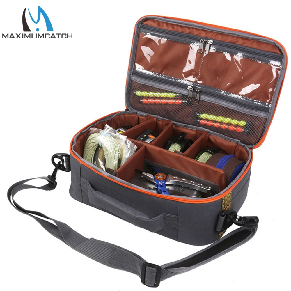 Сумка для рыбалки Maximumcatch регулируемая водонепроницаемая с шестью отделениями |