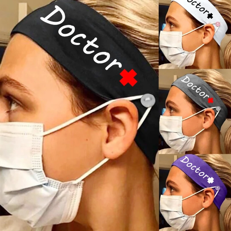 Доктор с принтом в виде букв для кнопки повязка Нескользящие эластичные защита