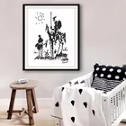 Современная Абстрактная масляная живопись, холст, искусство Пабло, картины Пикассо Don Quixote постер Бэнкси, настенные картины для гостиной без рамки