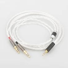 Audiocrast 8 Cores 7N OCC Silver Plated Sundara Aventho focal elegia t1 t5p D7200 MDR-Z7 2.5/3.5/4.4mm Balance Headphone Cables