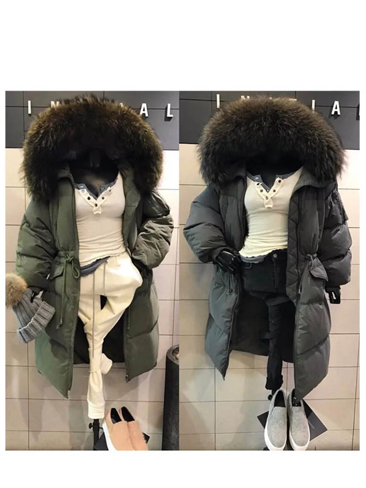 Зимняя Классическая Женская куртка пальто Меховая зимняя длинная парка женское
