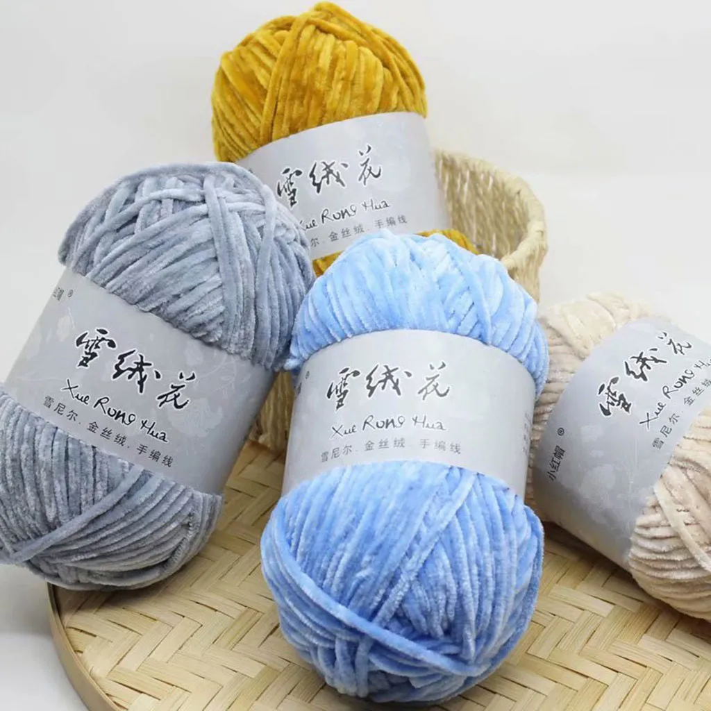 

Wol Garen Goud Fluwelen Chenille Medium Dikke Wol Draad Diy Gehaakte Trui Sjaal Medium Dikke Wol Lijn Trui Lijn # N