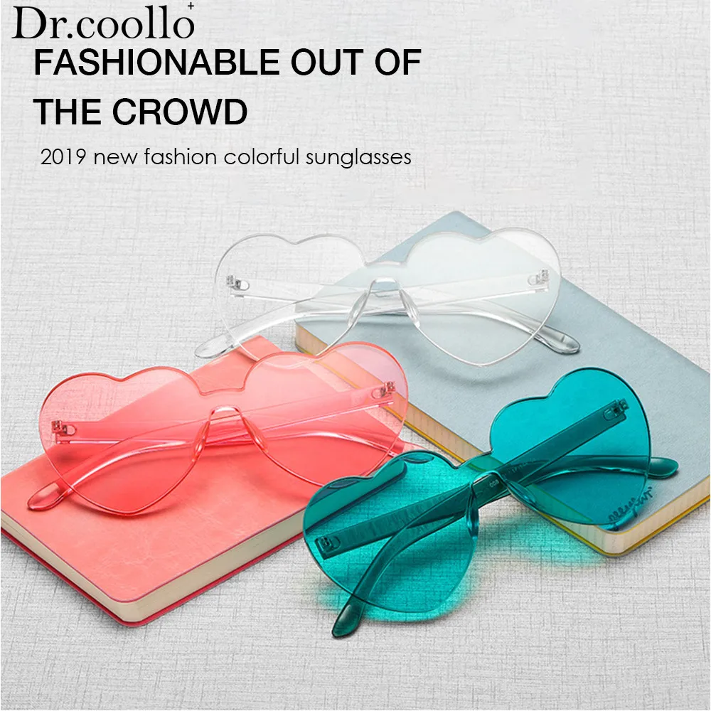 2019 Модные Винтажные Солнцезащитные очки в форме сердца женские брендовые