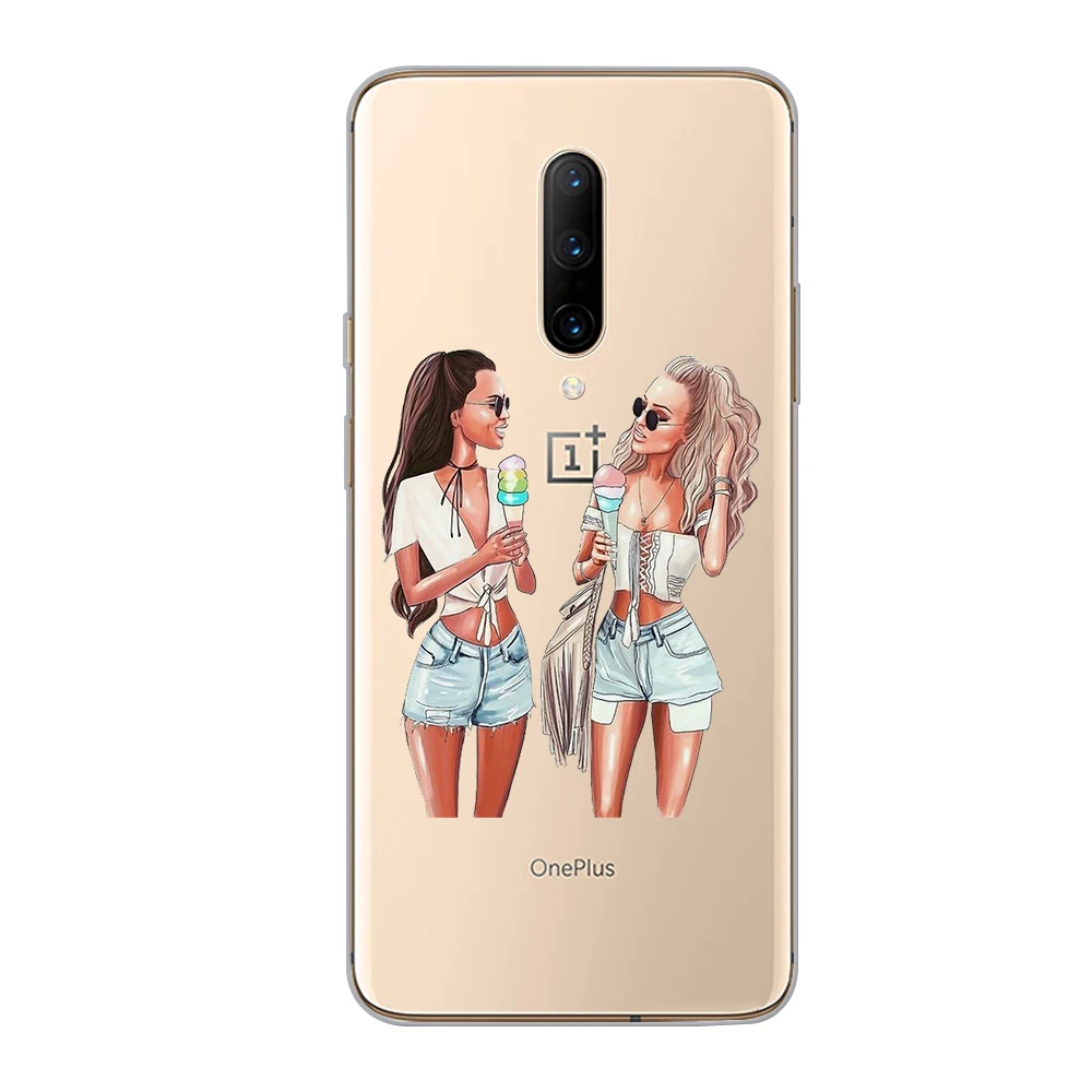 ciciber New Fashion Phone Cases For Oneplus 6T 5T 7 Pro 6 5 Case Soft TPU Back Cover for 1+6T 1+5T 1+5 1+6 1+7 Best friend |