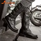 Брендовые Новые мужские ботинки DORATASIA на массивном каблуке, модные ботинки на платформе в стиле панк с пряжкой, мужская повседневная Уличная обувь высшего качества, мужская обувь