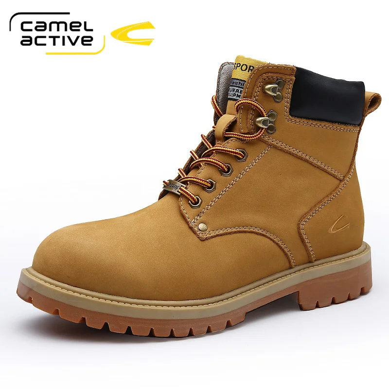 

Мужские повседневные ботинки Camel Active, коричневые ботинки из натуральной кожи, обувь для осени и зимы, 2021