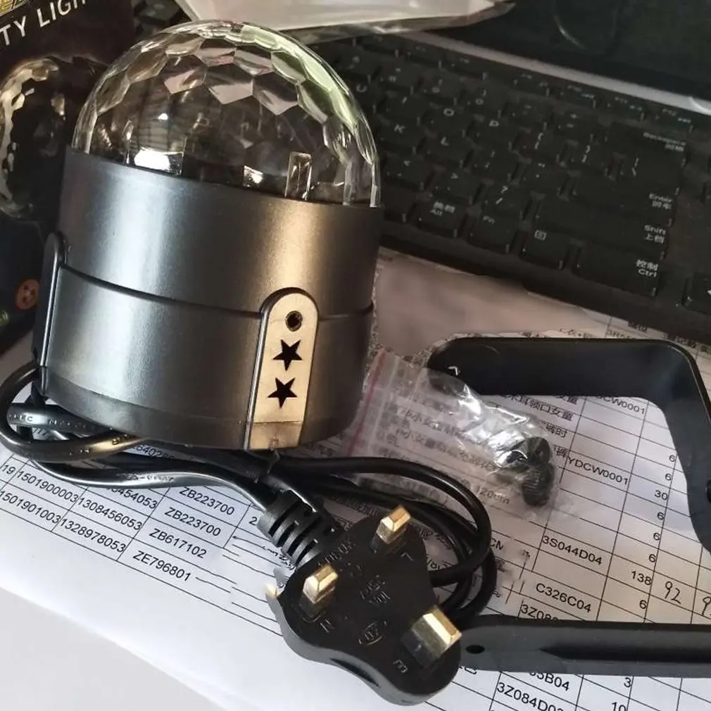 Голосовое управление RGB светодиодный сценический светильник хрустальный