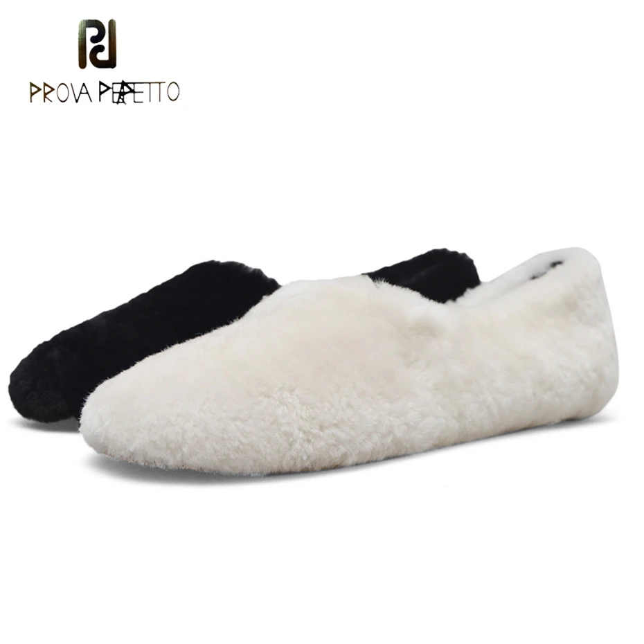 Prova Perfetto/женские лоферы на плоской подошве с натуральным мехом Шерстяные теплые
