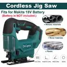 Беспроводной лобзик 21 в 65 мм, портативная многофункциональная Лобзиковая пила для деревообработки, 2900 обмин, с аккумулятором 18 в