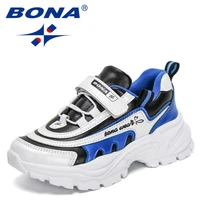 bona 2021 new designers fashion sneaker kids trendy sport shoes children light running shoes jogging footwear teens comfortable