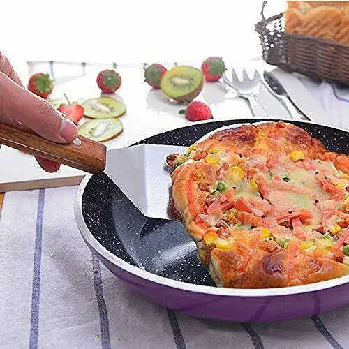 Cooking BBQ Truners Kitchen Spatula Wood-Handled Frying Pan Non-Stick Essential Tools Portable New |
