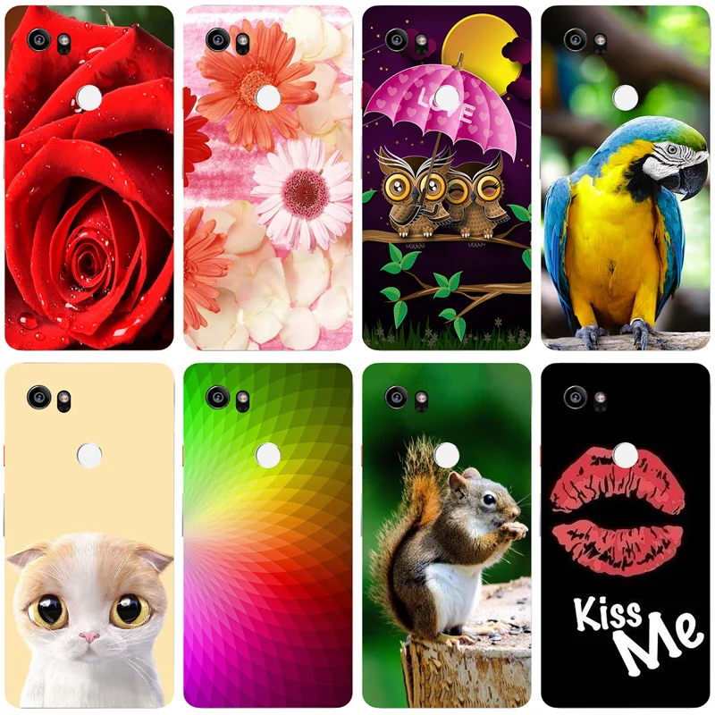 Роскошный чехол для телефона с изображением цветов и листьев Google Pixel 2 XL