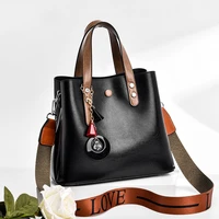 soft leather cheap women totes bags luxury large capacity wide strap crossbody shoulder bag designer brand female handbags gifts