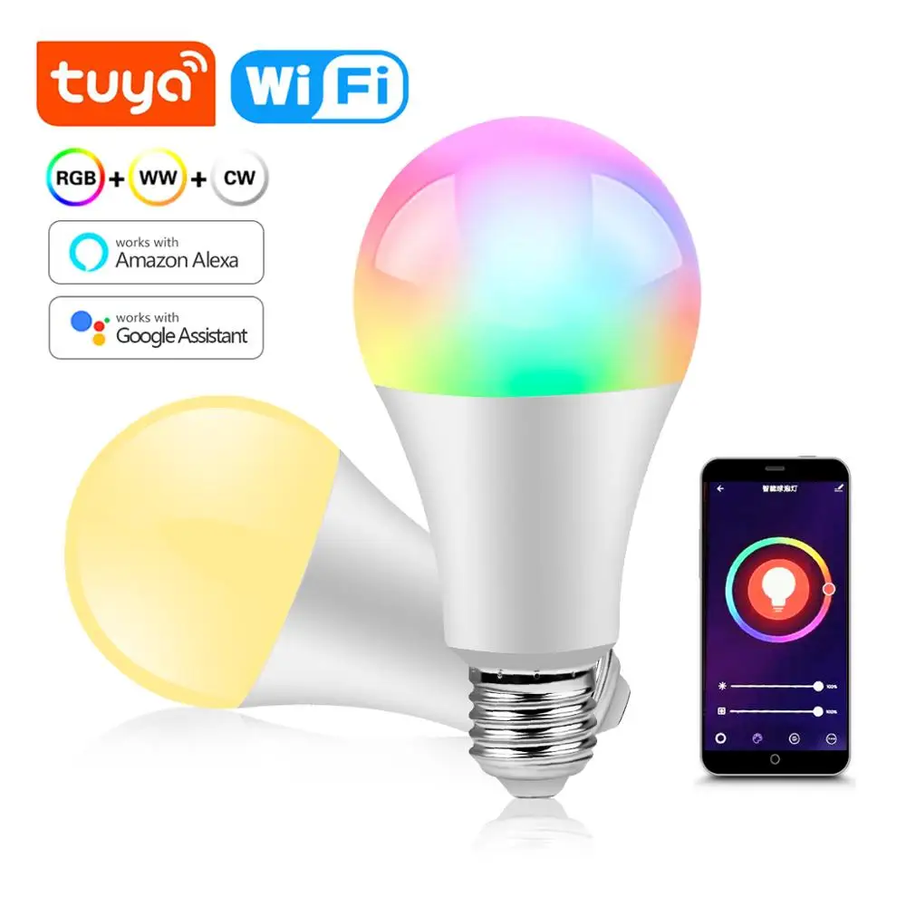 Смарт WI FI светодиодный светильник лампы RGB полный Цвет приложение Smart Life Tuya лампа