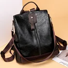 Винтажные женские кожаные рюкзаки, многофункциональные женские школьные ранцы с защитой от кражи для девочек-подростков, дорожные женские сумки