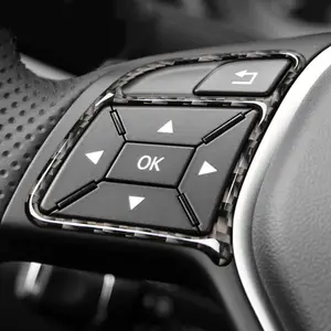 12pcs Luxus Schwarz Auto Front Lenkrad Tasten Abdeckung für Benz E W212 10  11 12