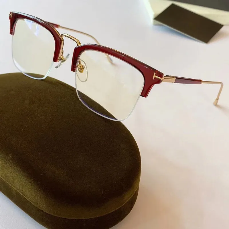 

Unisex Fashion Tom Brand Designer Half Frame Sunglasses Mens Womens Acetate TF 5611 Sun glasses Mirror Oculos masculino