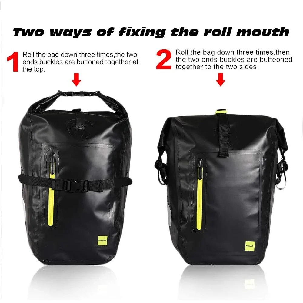 rhinowalk bike bag waterproof bike pannier bag 25l for bicycle rack saddle bag shoulder laptop rack bag cycling accessories free global shipping