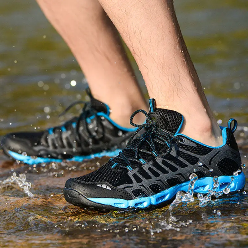 JIEMIAO New Summer Men Women Trekking Hiking Shoes Outdoor Breathable Non-Slip Camping Tourism Trekking Sneakers Size 35-46