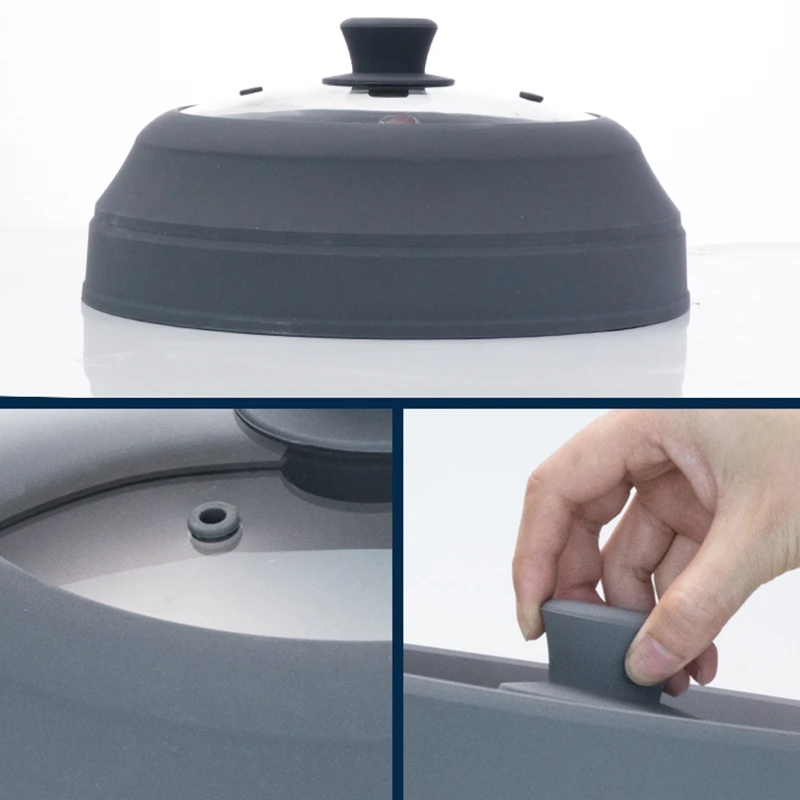 

Universal Lid for Soup Pot and Skillets,Foldable Microwave Splash Cover, Microwave Cover, Microwave Food Glass Cover