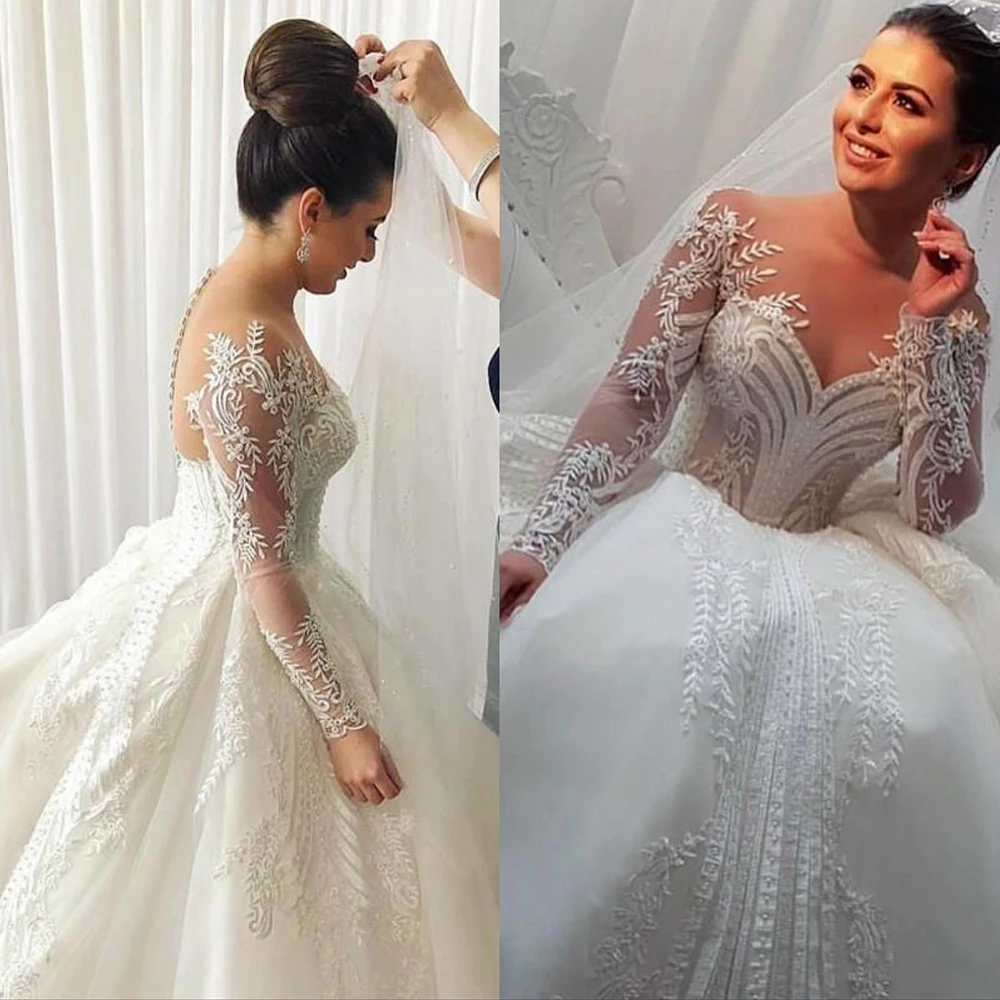 

Crystal Appliques V Neck Capsleeve Elegant Plus Size vestidos de novia Custom Bride A-Line Wedding Dress