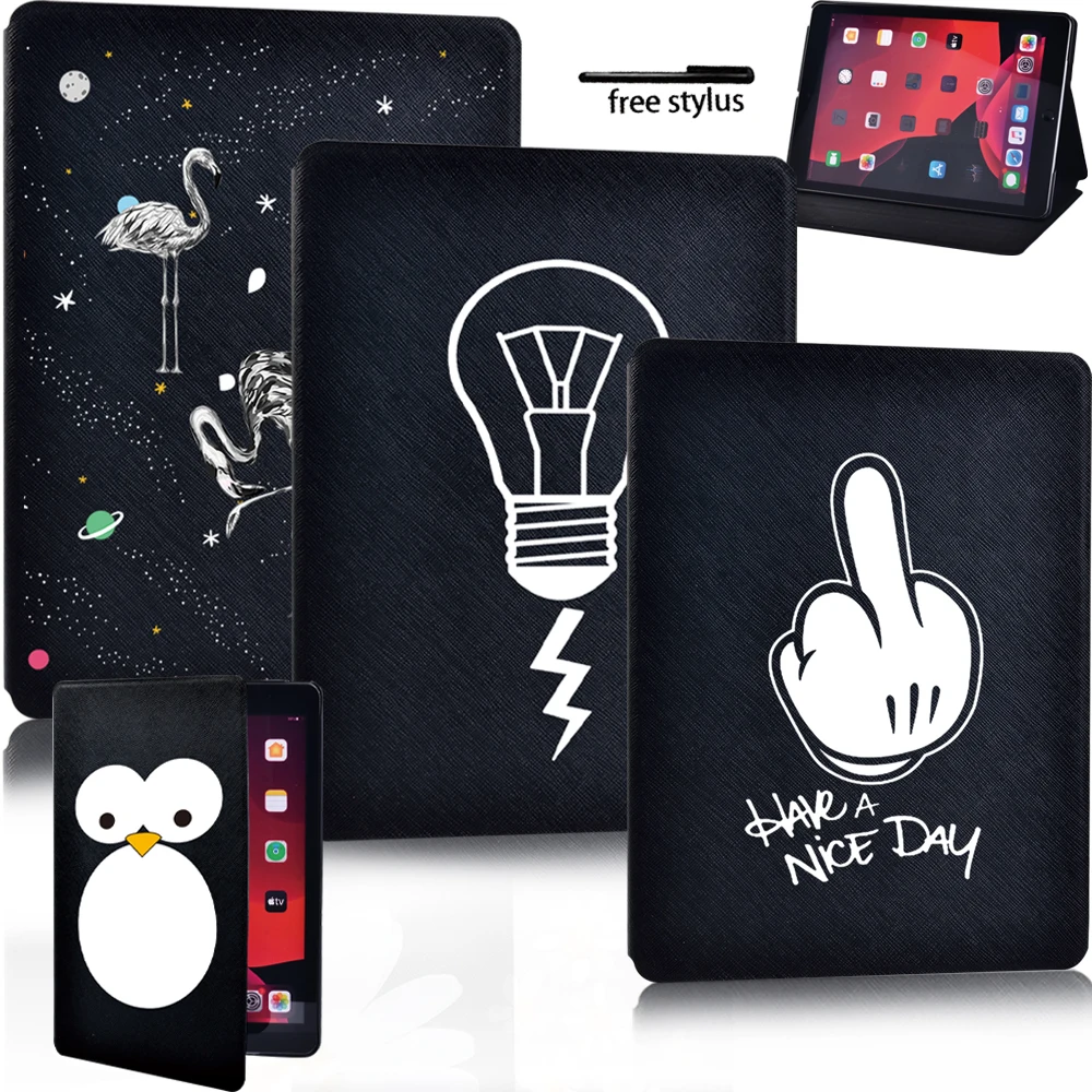 

Flip Lightweight Hard Shell Case Cover for Apple IPad / Mini /Air / Pro Tablet Anti-Dust Durable Protective Case + Stylus