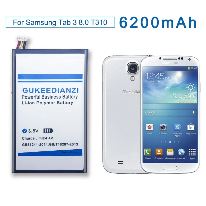 Аккумулятор для планшета GUKEEDIANZI T4450E для samsung GALAXY Tab 3 8,0 SM T310 T311 T315 6200 мАч высококачественные Сменные Аккумуляторы