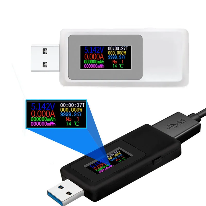 

KWS-MX19 USB Tester DC 4V-30V 0-5A Current Voltage Detector Power Ammeter Bank Wattmeter Digital Capacity Charger Monitor