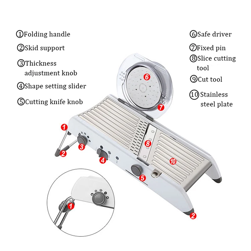 20 Types Adjustable Mandoline Slicer Stainless Steel Manual Cutter Vegetable Grater Fruit Waffle Kitchen Potato | Дом и сад