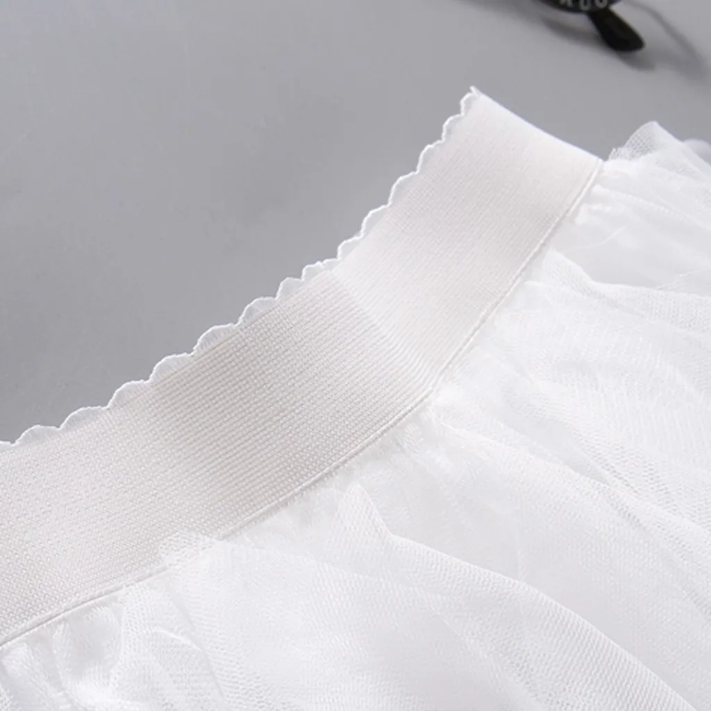 Модная однотонная многослойная юбка принцессы для маленьких девочек бальное