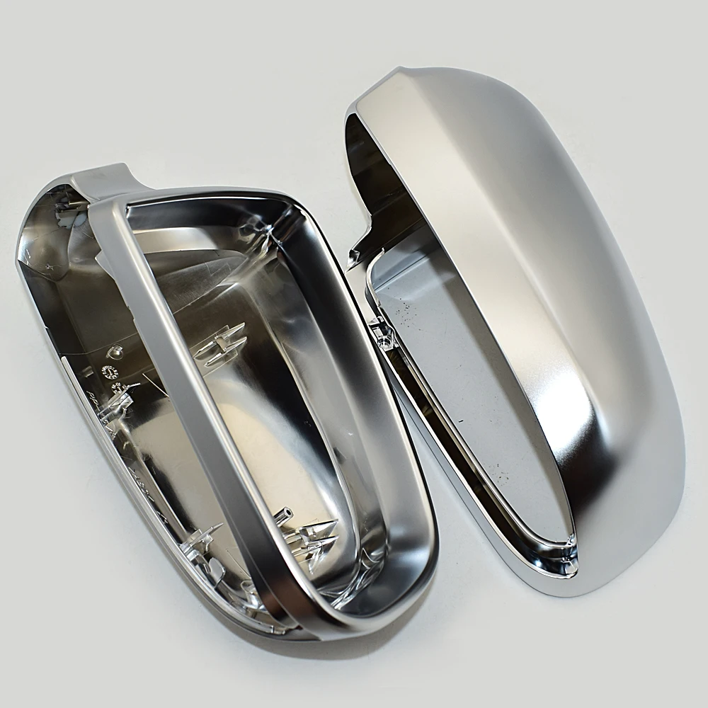 

Matt Chrome Side Wing Mirror Cover Shell Cap Housing Cover Case Set For Audi A4 B6 B7 A6 C6 (2003-2007) S4