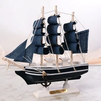 hot selling wooden sailing creative pirate ship mediterranean style home desktop ornament handmade carved nautical decoration