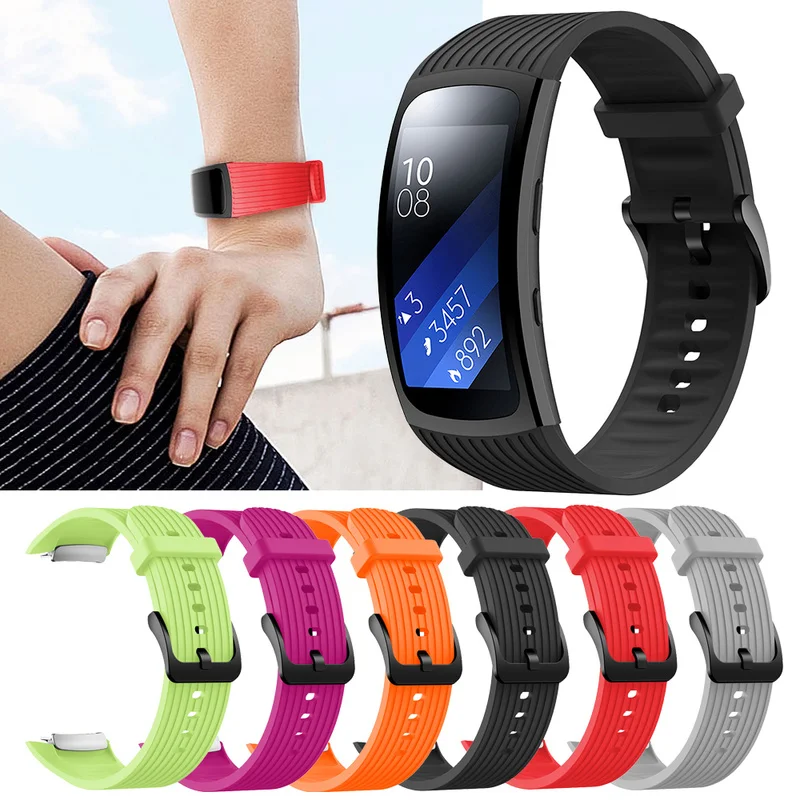 Спортивный силиконовый ремешок для Samsung Galaxy Gear Fit2 Pro смарт часов наручных