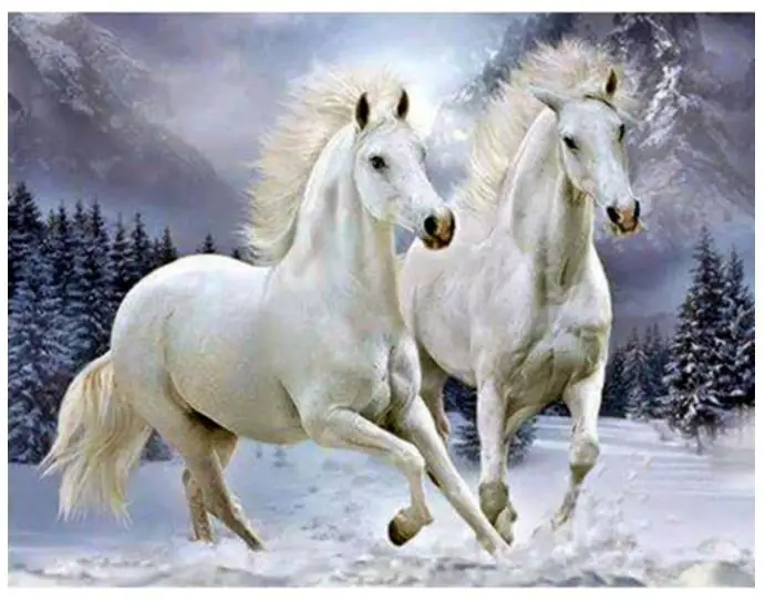 Алмазная живопись с животными мозаика бегущая лошадь вышивка крестиком стразы