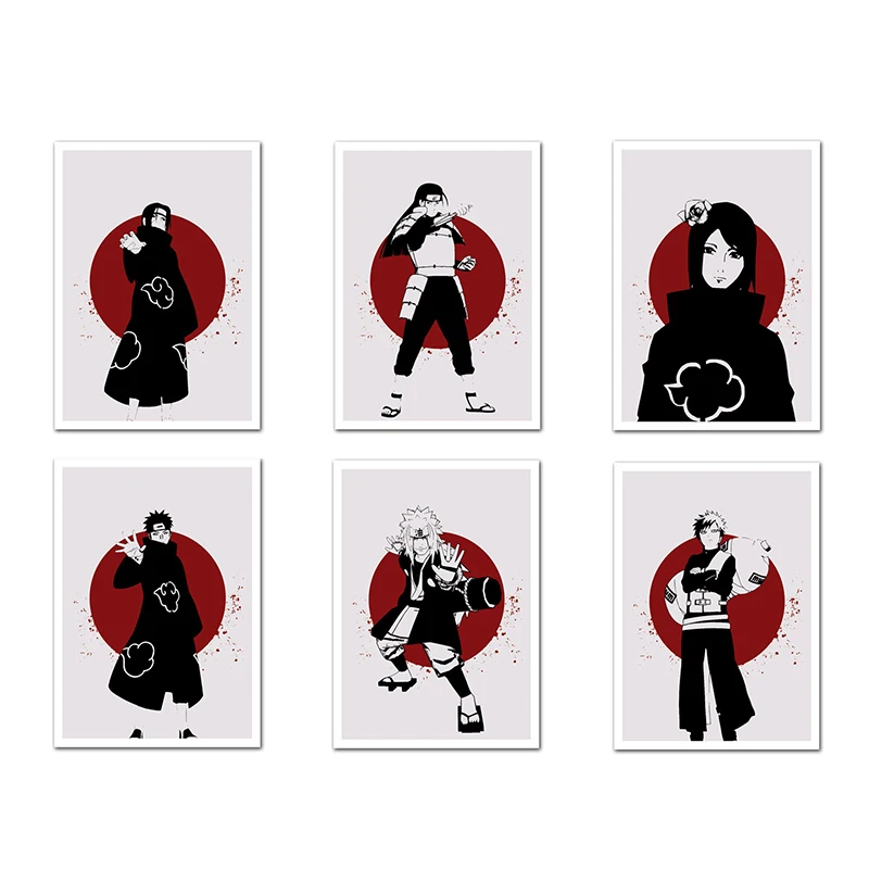Японское классическое аниме постер Наруто Какаси холст живопись роспись