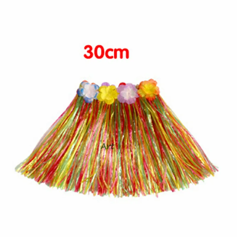30cm Colorful Hawaii dekoration Petal Leis вечерние пляжные Цветочные Гавайские платья ожерелье венок Гавайские вечерние украшения - Цвет: 30cm Colorful