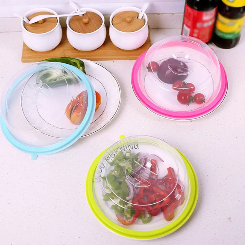 

Fridge Fresh-keeping Cover For Microwave Heating Oil Cover Plastic Lid Plate Cover Silicone Hot Dish Cover