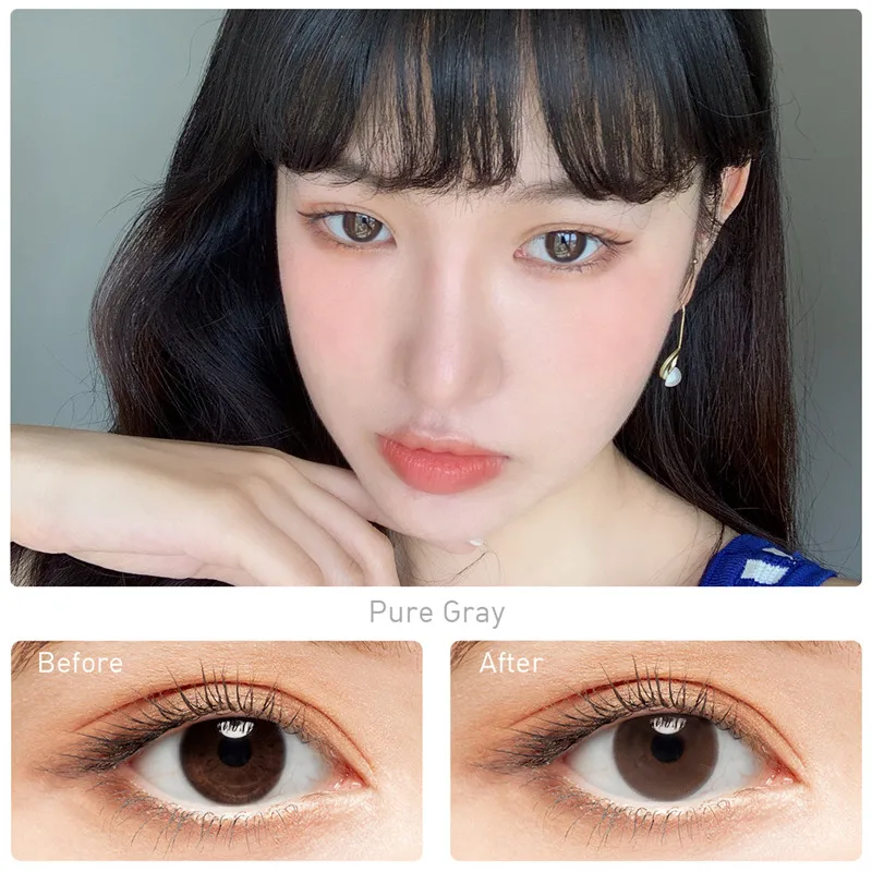 Контактные линзы ежегодно мягкие для глаз супер естественный внешний вид