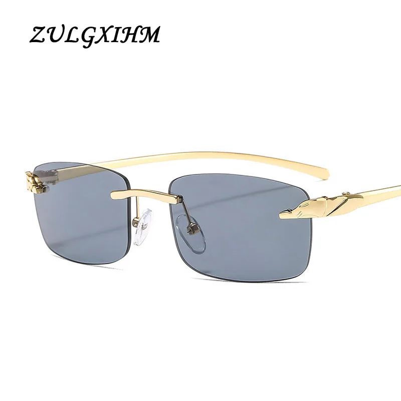 ZULGXIHM маленькие прямоугольные солнцезащитные очки для женщин без оправы