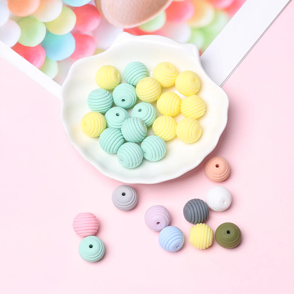 10 шт. силиконовые бусины для детского прорезывателя зубов|Наборы бусин и