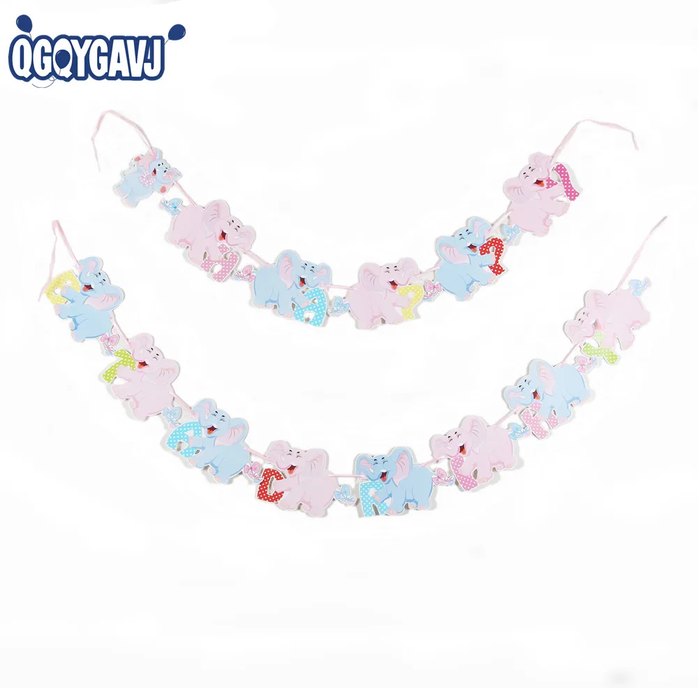 QGQYGAVJ бумажная балерина танец Слон Футболка Флаг украшения для вечеринки